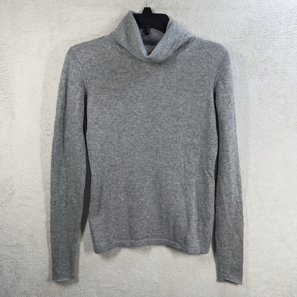 Tweeds 100% Cashmere Turtleneck Sweater Gray Women's Sz‎ S Capsule Casual Preppy